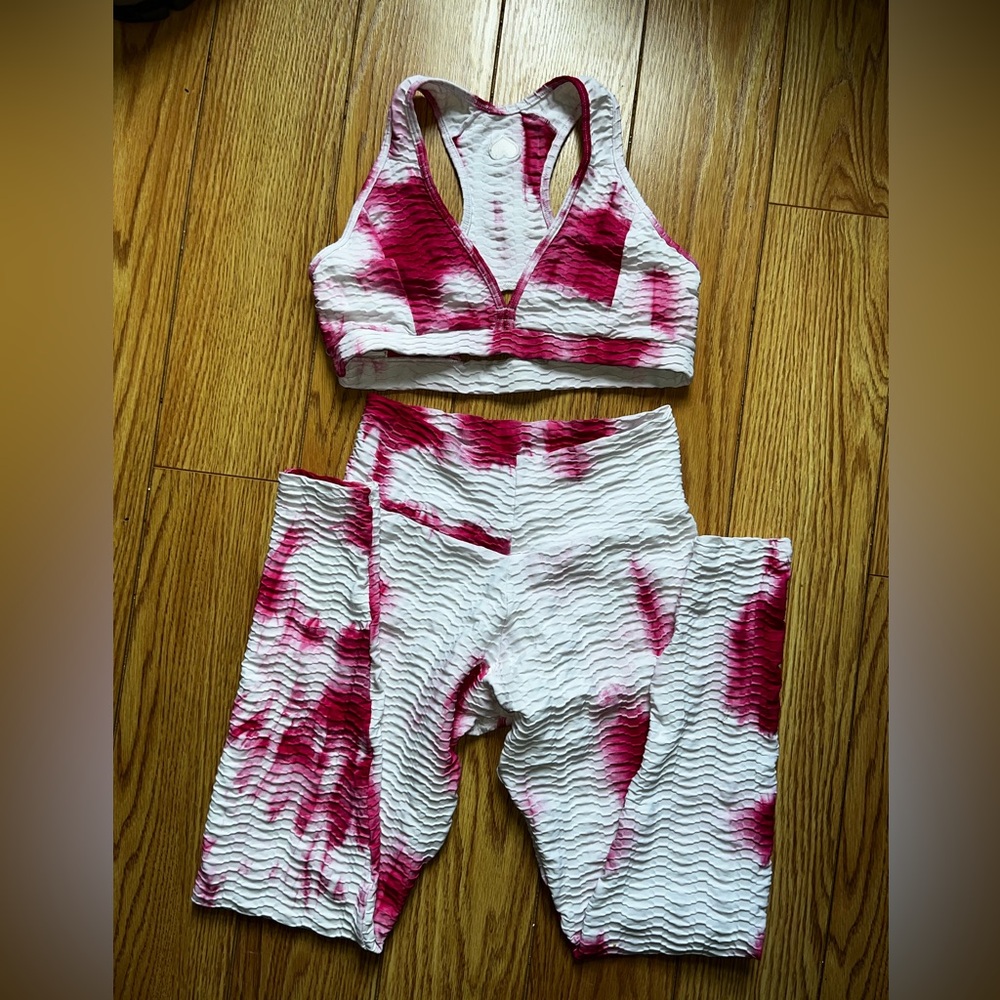 Booty by Brabants Pink and White Leggings Set